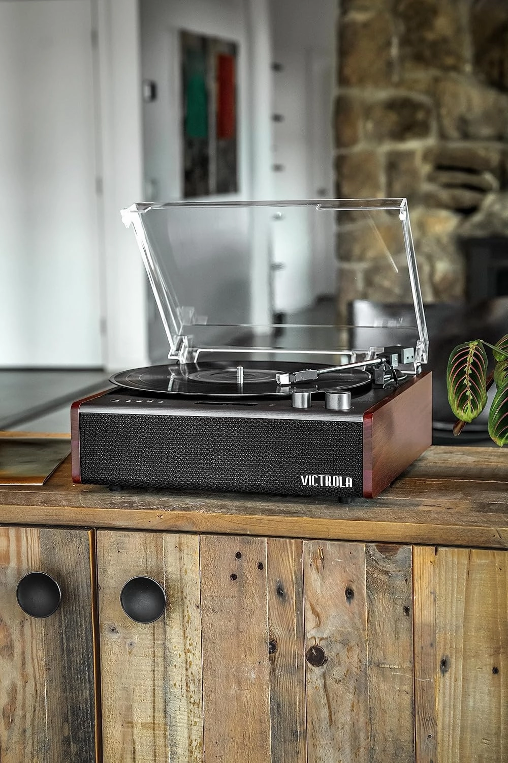 Victrola Eastwood Signature 3-Speed Bluetooth Turntable with Built-in Speakers and Dust Cover | Upgraded Turntable Audio Sound | Espresso (VTA-73-ESP)