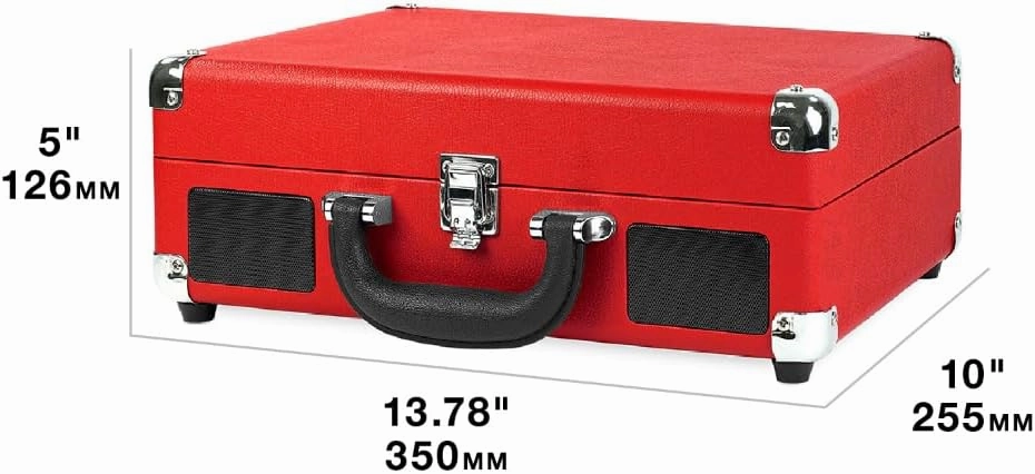 Victrola Journey  Bluetooth Suitcase Record Player  Built-In Speakers, 33-1/3, 45 & 78 RPM Vinyl Record Player, RCA Out, Headphone Jack, Wireless Streaming, White