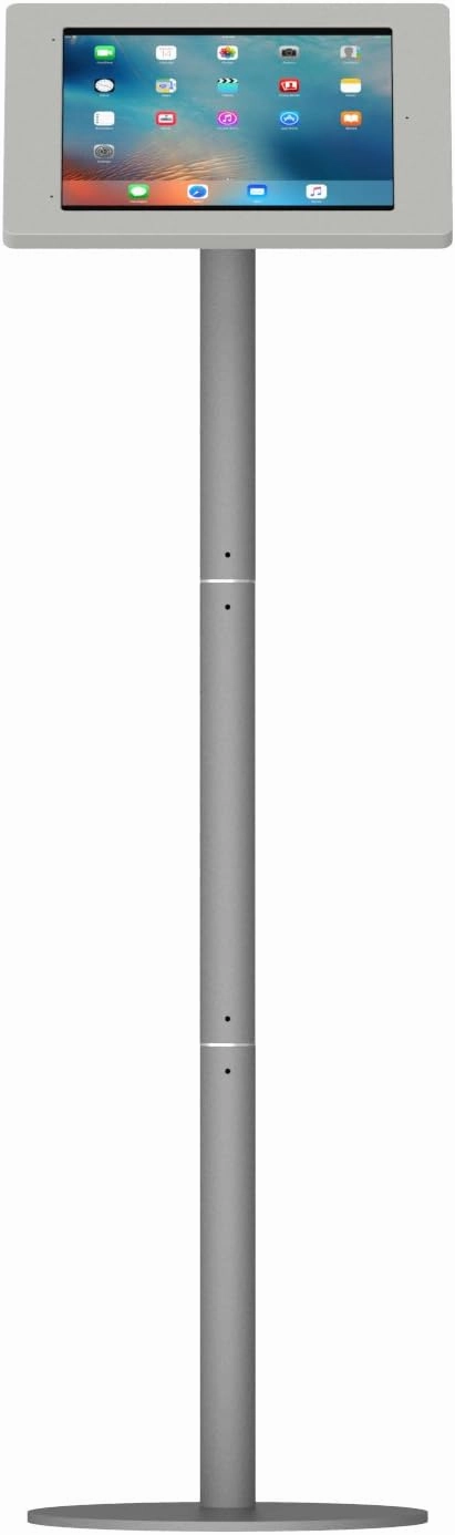 VidaMount Light Grey Home Button Covered Enclosure and Floor Stand [Bundle] Compatible with iPad Pro 12.9" (1st/2nd Gen)