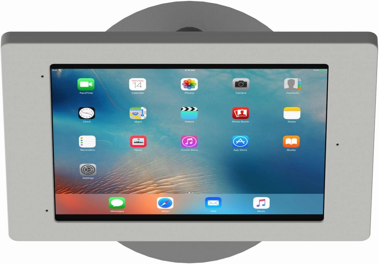 VidaMount Light Grey Home Button Covered Enclosure and Floor Stand [Bundle] Compatible with iPad Pro 12.9" (1st/2nd Gen)