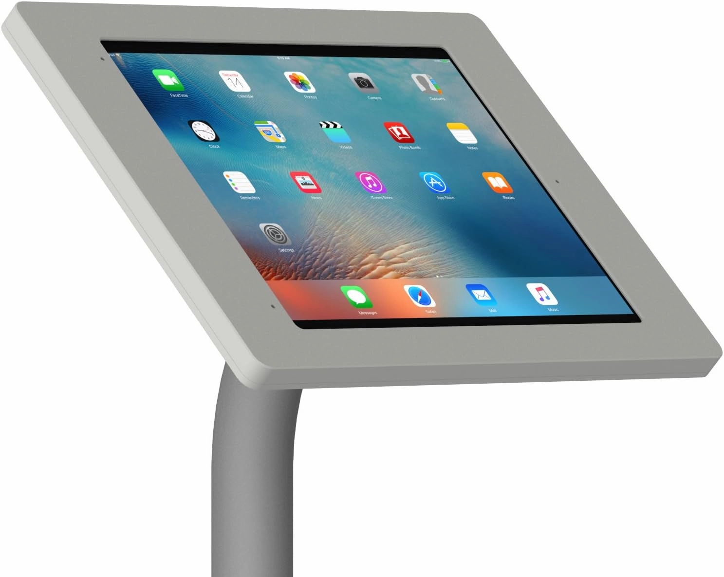 VidaMount Light Grey Home Button Covered Enclosure and Floor Stand [Bundle] Compatible with iPad Pro 12.9" (1st/2nd Gen)