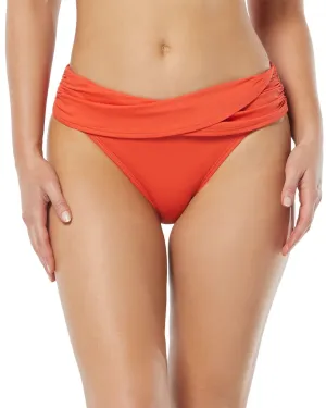 Vince Camuto Draped High-Waist Bikini Bottom