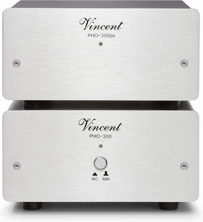Vincent PHO 300 Phono Preamplifier MM/MC with Separate-Chassis Power Supply Silver phono preamp,turntable amplifier,record player preamp,