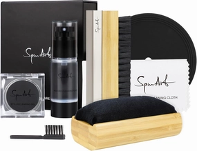 Vinyl Record Cleaner Vinyl Record Cleaning Kit 8-in-1,Includes Soft Velvet & Microfiber Brushes, LP Cleaning Solution, Turntable Stylus Gel, Microfiber Cloth, Label Protector & Storage Box record cleaning kit,vinyl cleaner,stylus brush set,