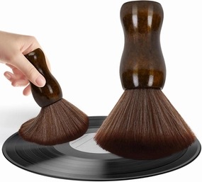 Vinyl Record Cleaning Brush - Ultra Soft Anti Static Brush for Vinyl Records - Essential Record Player Accessories for Flawless Vinyl Care record cleaning kit,vinyl cleaner,stylus brush set,