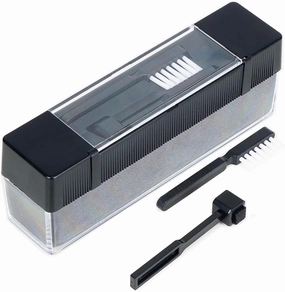 Vinyl Record Cleaning Kit, 3-in-1 Turntable Records Cleaner Includes Soft Anti Static Velvet Clean Brush and Stylus Cleaner Brush record cleaning kit,vinyl cleaner,stylus brush set,