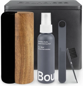 Vinyl Record Cleaning Kit - 5-in-1 Vinyl Cleaner Kit Includes Record Brush, Stylus Cleaner, Cleaning Solution, Nylon Brush & Metal Case record cleaning kit,vinyl cleaner,stylus brush set,