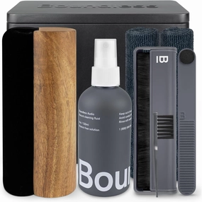 Vinyl Record Cleaning Kit - 8-in-1 Vinyl Cleaner Kit Includes Carbon Fiber & Velvet Record Brushes, Stylus Brush, Cleaning Solution, Microfiber Cloths & Metal Case record cleaning kit,vinyl cleaner,stylus brush set,