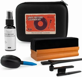 Vinyl Record Cleaning Kit, All-in-One Record Care Kit with Record Brush and Vinyl Cleaning Brush, Record Cleaning kit with Cleaning Solution record cleaning kit,vinyl cleaner,stylus brush set,