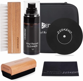 Vinyl Record Cleaning Kit: Complete 6-in-1 Record Cleaning Kit, Velvet Brush, Vinyl Record Brush Anti Static, Lps Cleaner, Record Cleaning Cloth, Label Protector, Storage Case - Revitalize Your Vinyl record cleaning kit,vinyl cleaner,stylus brush set,