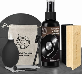 Vinyl Record Cleaning Kit, Vinyl Cleaning Kit Easily Removes Dust, Dirt and Grease, Protecting The Fine Grain of Records and Restoring Them to Their Original Perfect Condition(8-in-1) record cleaning kit,vinyl cleaner,stylus brush set,