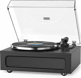 Vinyl Record Player All-in-1 LP Turntable Built-in Four Speakers HiFi Belt Drive System with Phono Preamp ATN-3600L MM Cartridge BT Wireless Aux-in RCA Line Out Auto Off Black Classic Edition balanced output player,audiophile player,hi-res digital player,