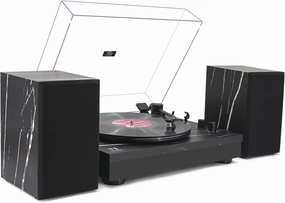 Vinyl Record Player, Record Players for Vinyl with Speakers, Wireless Turntable with Stereo Bookshelf Speakers,Built-in Phono Preamp, Belt Drive 2-Speed, Counterweight, AT-3600L (Black belt-drive turntable,vinyl record player,audiophile turntable,