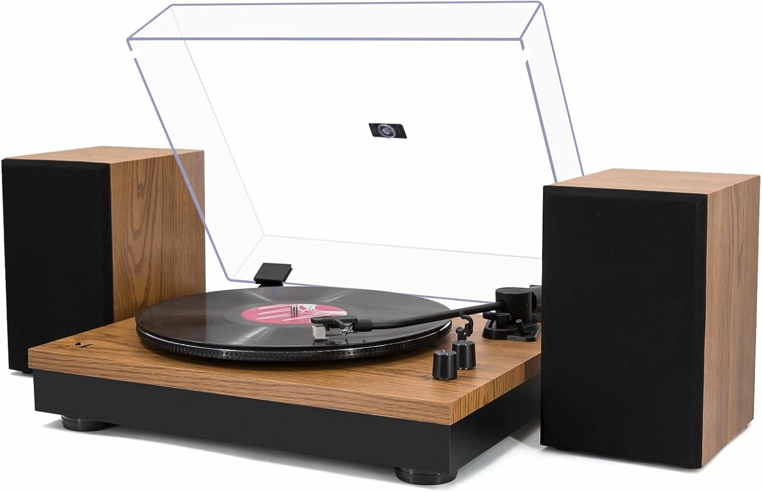 Vinyl Record Player, Record Players for Vinyl with Speakers, Wireless Turntable with Stereo Bookshelf Speakers,Built-in Phono Preamp, Belt Drive 2-Speed, Counterweight, AT-3600L (Yellow Wood balanced output player,audiophile player,hi-res digital player,