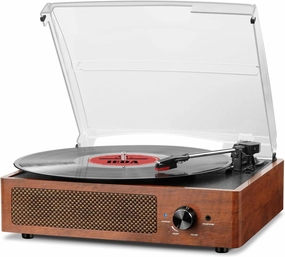 Vinyl Record Player Turntable with Built-in Bluetooth Receiver & 2 Stereo Speakers, 3 Speed 3 Size Portable Retro Record Player for Entertainment and Home Decoration(Orange) turntable cartridge,phono cartridge,MM MC stylus,