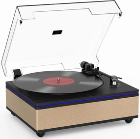Vinyl Record Player with Built-in Stereo Speakers Bluetooth Belt-Drive Turntable High Fidelity Turntables for Vinyl Records with Magnetic Cartridge AT-3600L 2 Speed Turntable with LED Light turntable cartridge,phono cartridge,MM MC stylus,