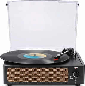 Vinyl Record Players Vintage Turntable with Speakers Belt-Driven Turn Tables Support 3-Speed, Bluetooth Wireless Playback, Headphone, AUX-in, RCA Line LP Phonograph Auto Stop Retro Black balanced output player,audiophile player,hi-res digital player,
