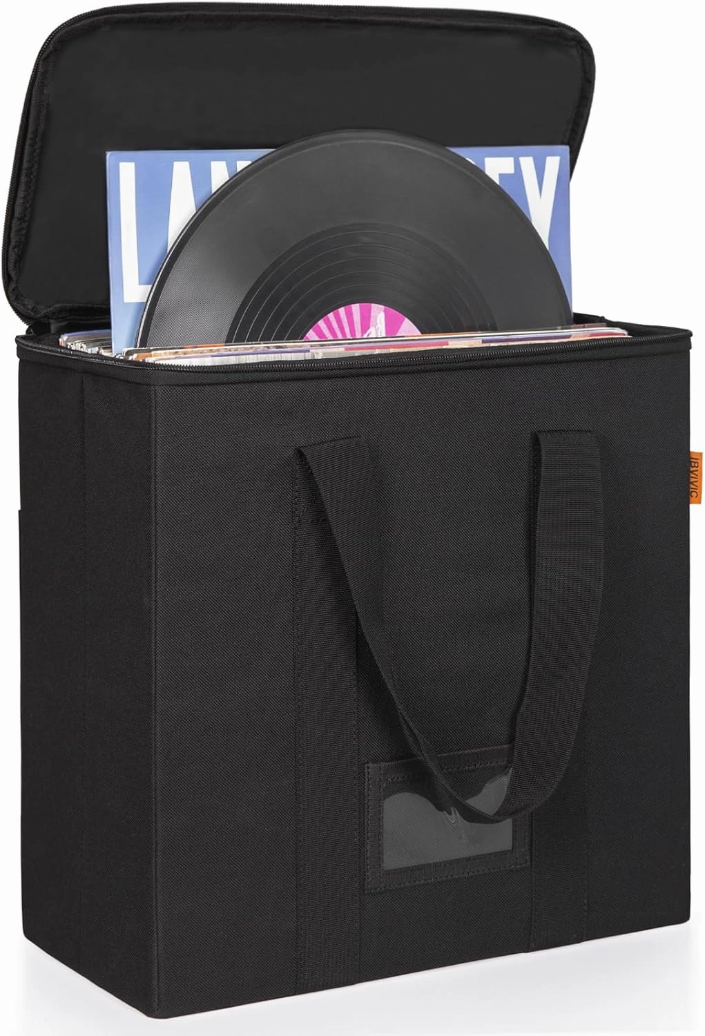 Vinyl Record Storage Box with Lids and Handle Vinyl Album Storage Case Bag for 12 inch LP vinyl storage,record holder,LP organizer,