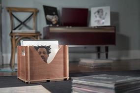 Vinyl Record Storage Crate, 15 x 12 Inches, Brown, Plywood vinyl storage,record holder,LP organizer,