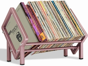 Vinyl Record Storage Holder  Retro Style Record Holder Metal Vinyl Record Holder for 80-100 LPs,Vinyl Stand for Albums, Books,Magazines,and Files,Easy Assembly Home and Office Organizer vinyl storage,record holder,LP organizer,