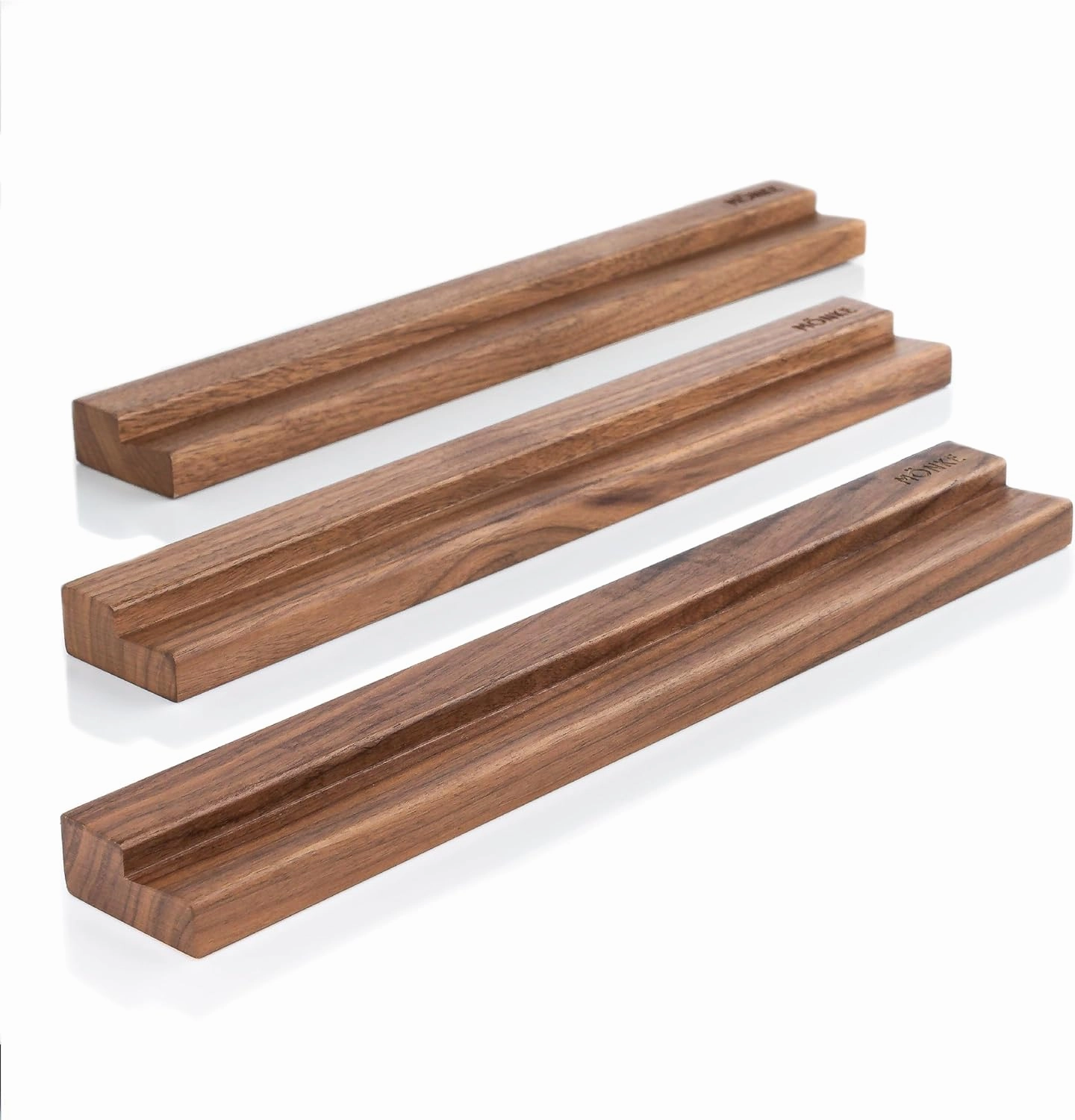 Vinyl Record Wall Mount - 3 Elegant Display Ledges Made from Solid Wood - This Vinyl Record Shelf Will Hold Records of Any Size (Walnut) vinyl accessories,turntable parts,record player tools,