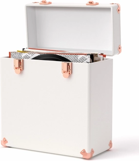 Vinyl Storage and Carrying Case - Waterproof LP Caddy, Dustproof Portable Organizer, Collector's Showcase - Holds 50 7-12 Inch Records - Ideal for Theater Rooms and Rare Collections vinyl storage,record holder,LP organizer,