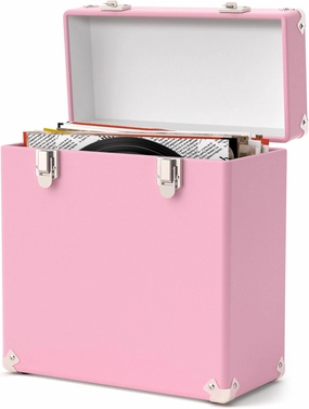 Vinyl Storage and Carrying Case, Waterproof and Dustproof Portable Organizer, LP Record Collection Display Case, Holds 50 7-12 Inch Records, Ideal for Theater Rooms and Rare Record Collections vinyl storage,record holder,LP organizer,