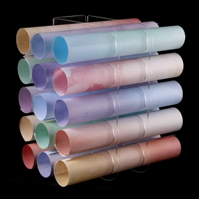 Vinyl Storage Rack Store Up to 15 Vinyl Rolls Acrylic Storage Organizer Aperture 2 Inch Multiple Display Holder for Craft Room and More, 12 x 7.8 Inch(Clear) vinyl storage,record holder,LP organizer,