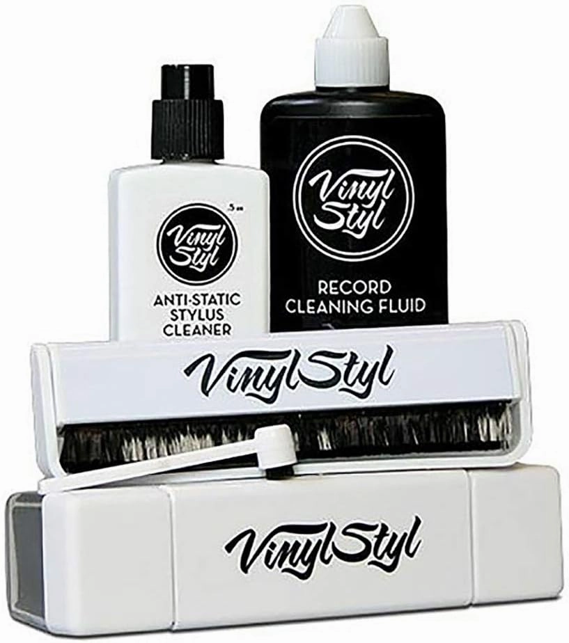 Vinyl Styl Ultimate Vinyl Record Care Kit - Record & Stylus Brushes - Fluid and Case record cleaning kit,vinyl cleaner,stylus brush set,