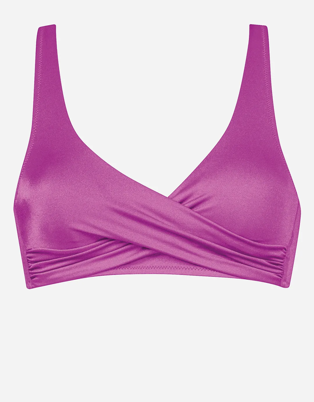 Viva Energy Twist Front Bikini Top - Pink Flash