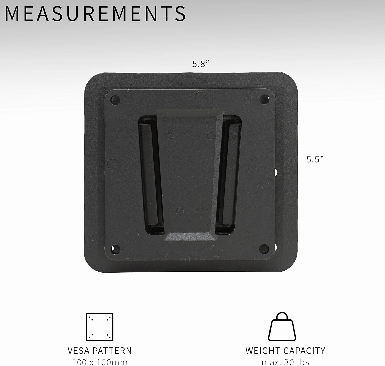 VIVO Anti-Rust Quick Release Plastic Polymer RV TV Mount for Screens up to 43 inches and 30 lbs, Low Profile Wall Bracket, for Camping, Truck, Movie Night, Black, Mount-VWRV1