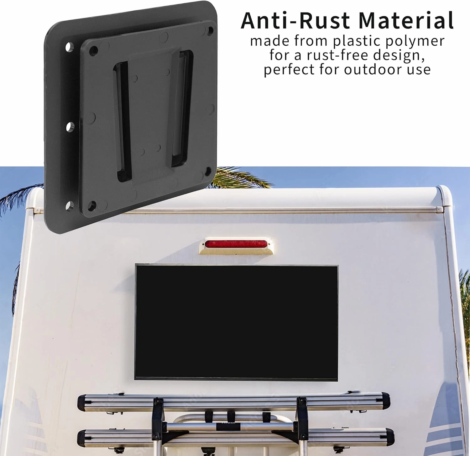VIVO Anti-Rust Quick Release Plastic Polymer RV TV Mount for Screens up to 43 inches and 30 lbs, Low Profile Wall Bracket, for Camping, Truck, Movie Night, Black, Mount-VWRV1