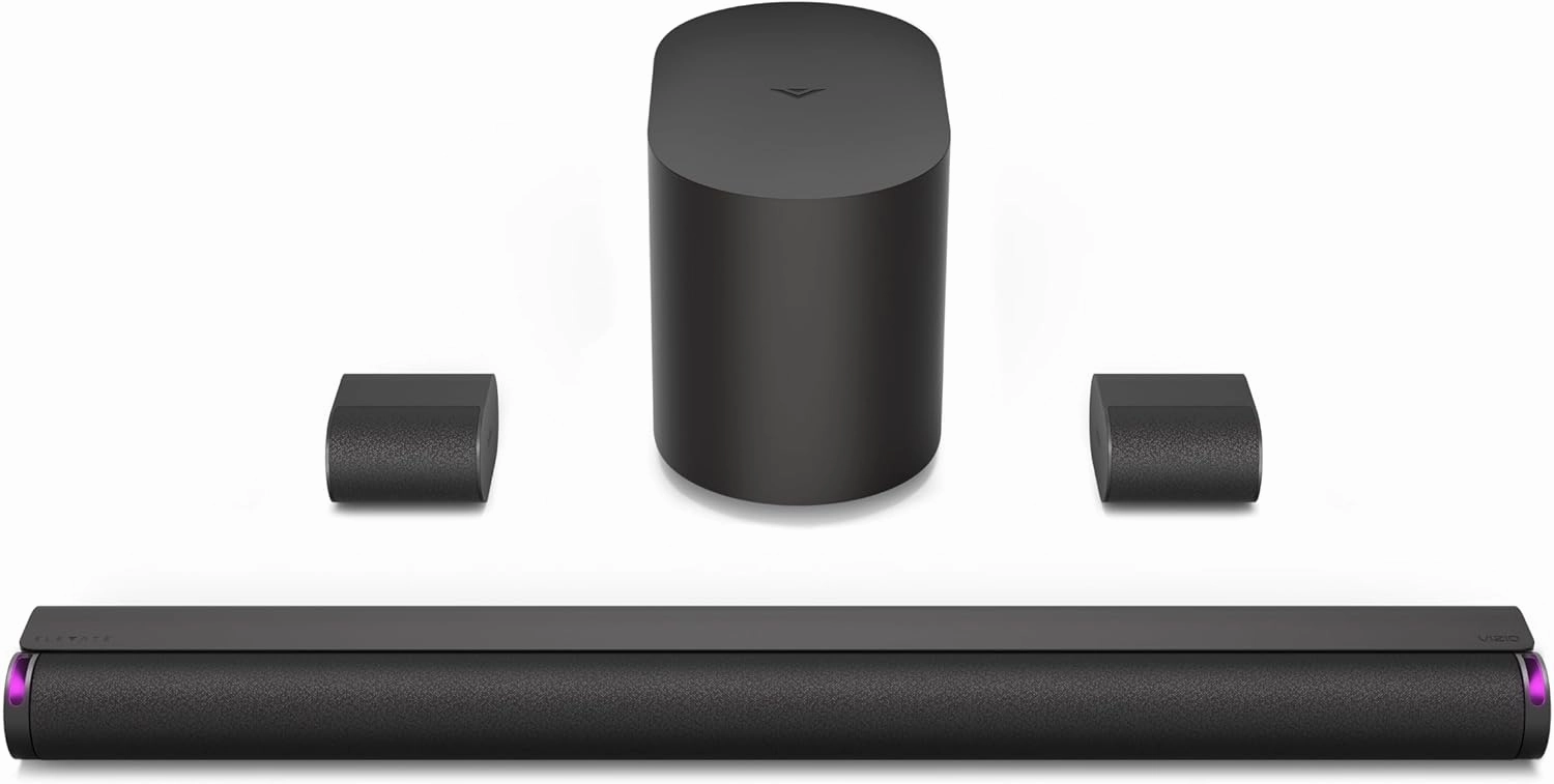 VIZIO 5.1.2 Elevate SE Soundbar, Wireless Subwoofer, Surround Sound w/Dolby Atmos & DTS:X, Bluetooth Speaker, QuickFit Compatible  SL512X-08 (New, 2024 Model) soundbar,TV speaker bar,home theater soundbar,