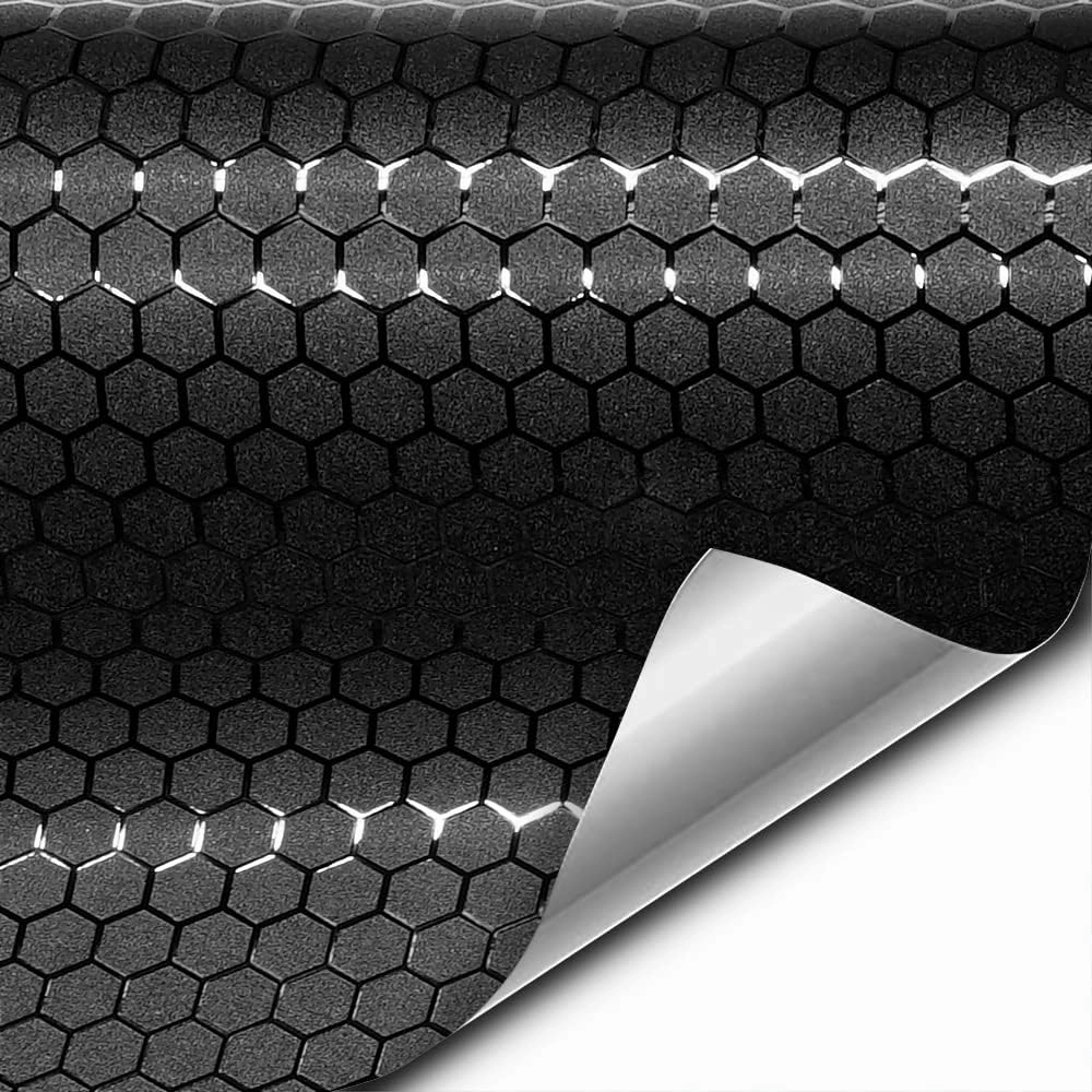 VViViD  Honeycomb Matte Black Medium Pattern Car Wrap Vinyl (10ft x 5ft)
