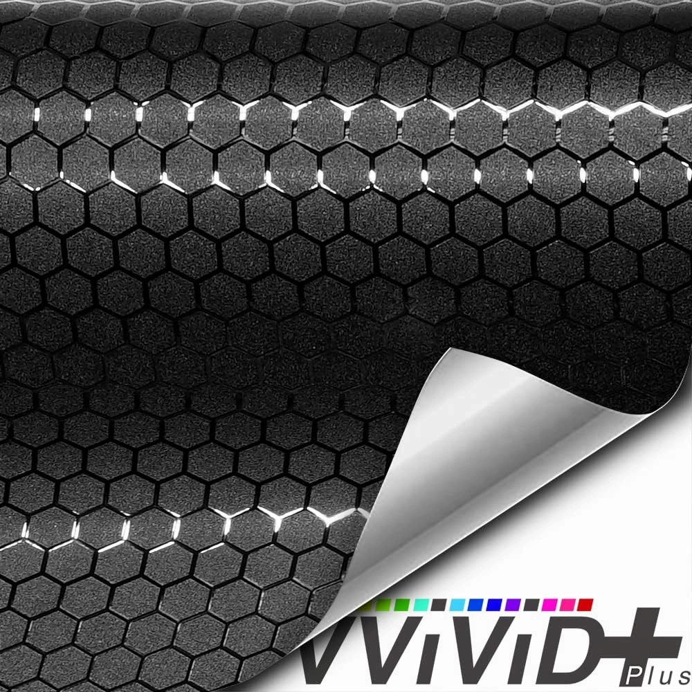 VViViD  Honeycomb Matte Black Medium Pattern Car Wrap Vinyl (10ft x 5ft)