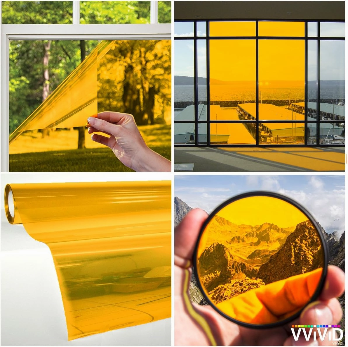 VViViD Transparent Colorful Vinyl Window Tinting Sheets (5ft x 6ft, Yellow) vinyl accessories,turntable parts,record player tools,