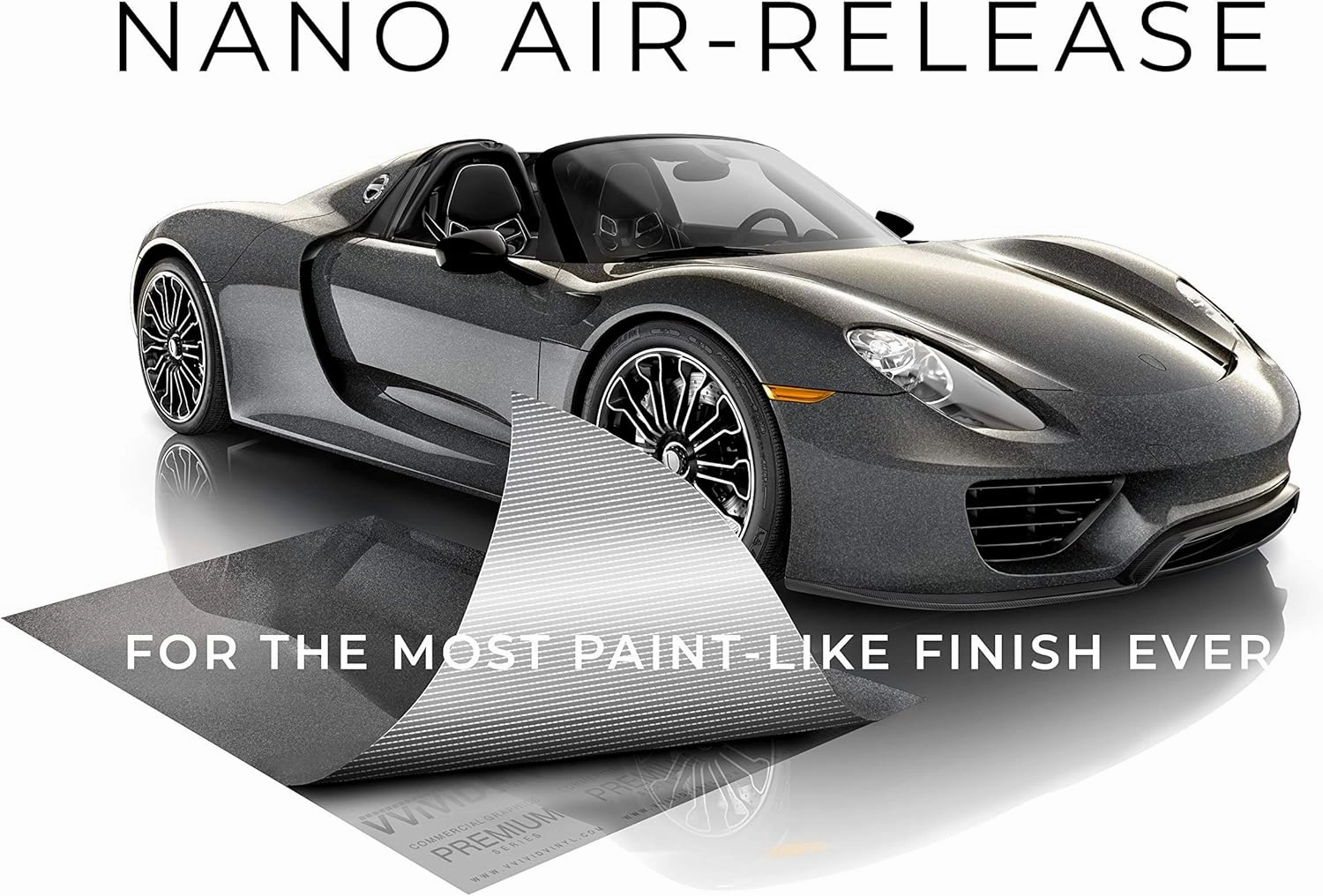 VViViD  Ultra Gloss Candy Charcoal Grey Vinyl Car Wrap Premium Paint Replacement Film Roll with Nano Air Release Technology, Stretchable Protective Cap Liner, Self Adhesive (6ft x 5ft)
