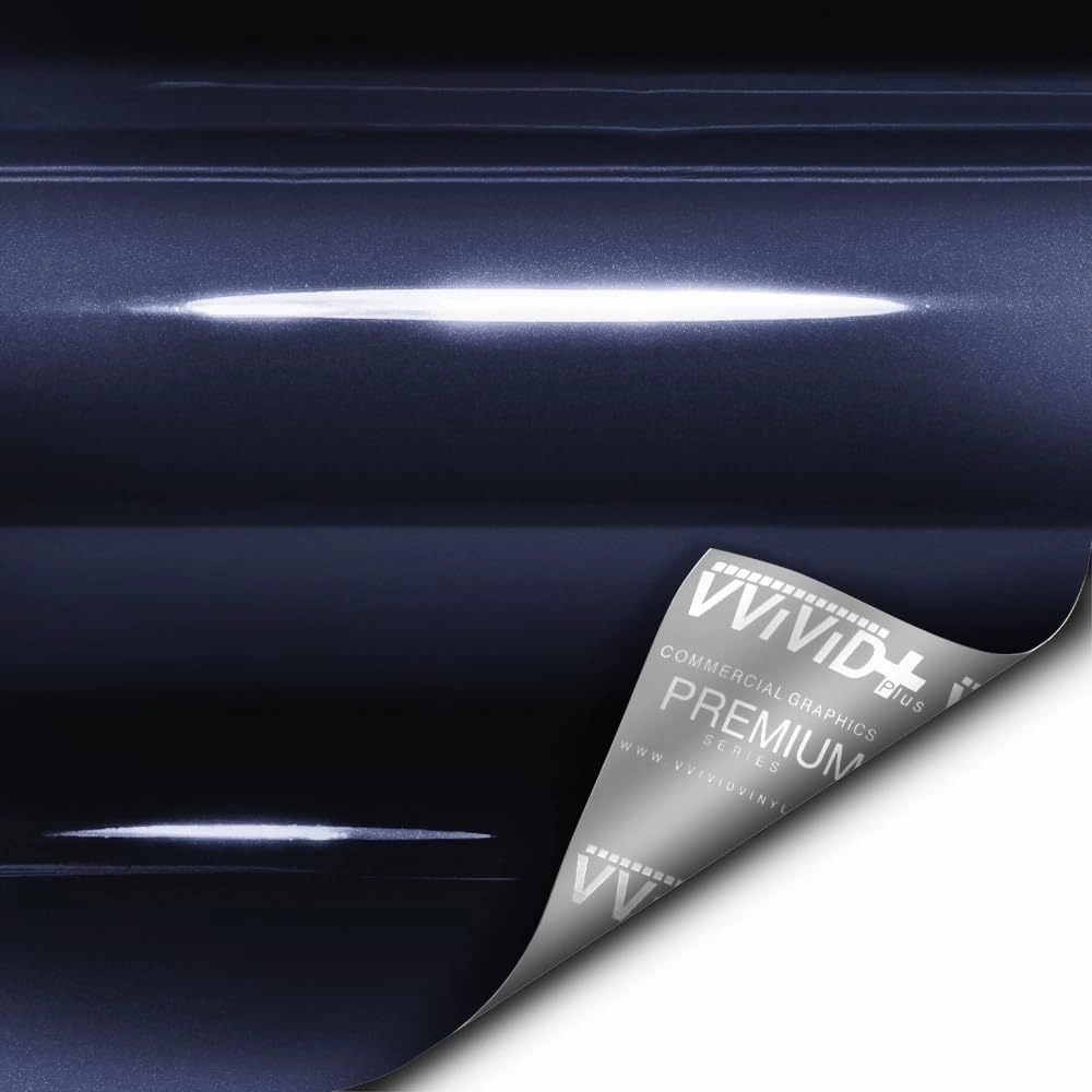 VViViD  Ultra Gloss Midnight Metallic Blue Vinyl Car Wrap (6ft x 59")