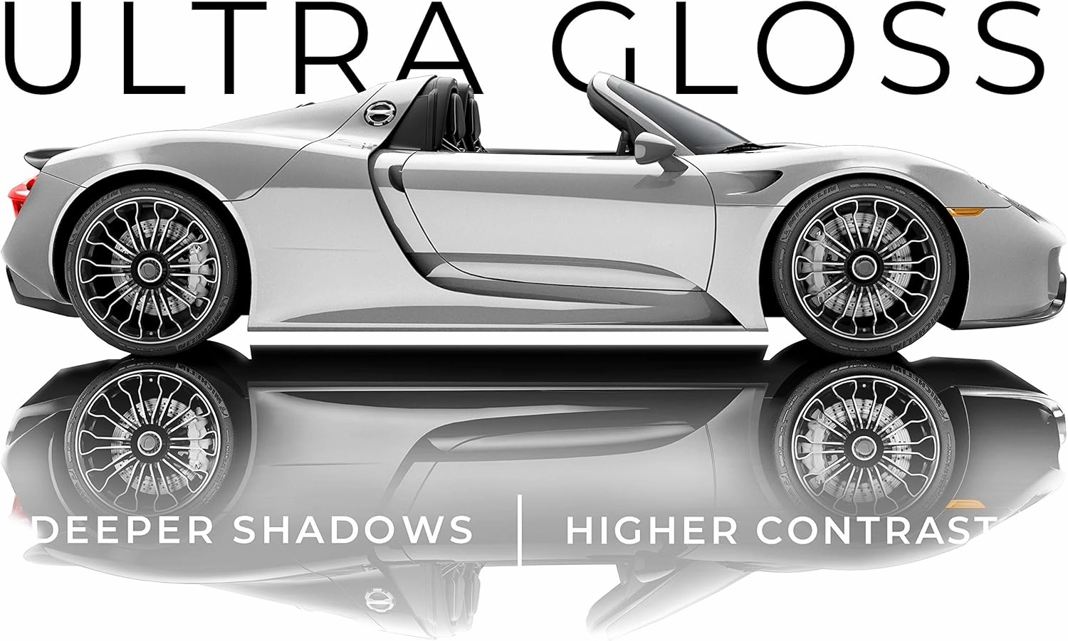 VViViD  Ultra Gloss Silver Metallic Vinyl Car Wrap Premium Paint Replacement Film Roll with Nano Air Release Technology, Stretchable Protective Cap Liner, Self Adhesive, Indoor Outdoor (6ft x 5ft)
