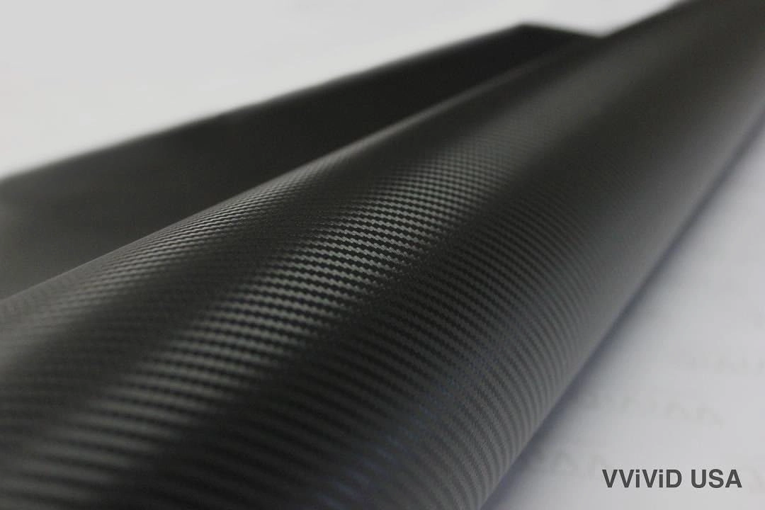 VVIVID XPO Black 3D Carbon Fiber 5ft x 5ft 25sq ft Cast Vinyl Decal Bubble-Free Car Wrap