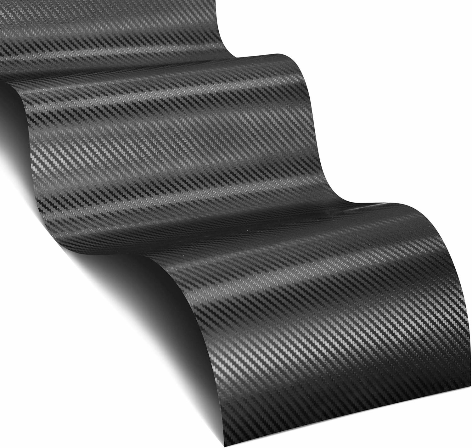 VVIVID XPO Black 3D Carbon Fiber 5ft x 5ft 25sq ft Cast Vinyl Decal Bubble-Free Car Wrap