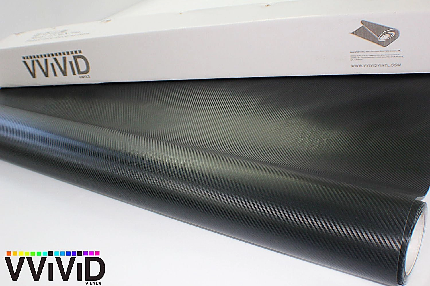 VVIVID XPO Black 3D Carbon Fiber 5ft x 5ft 25sq ft Cast Vinyl Decal Bubble-Free Car Wrap