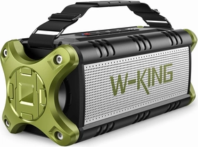 W-KING Bluetooth Speaker, 90W Max Portable Loud Speakers Wireless, IPX6 Waterproof Outdoor Speaker, 50W Deep Bass/2 Powerful Subwoofer/40H/Power Bank/Dual Pairing/EQ/TF/AUX/NFC for Camping,Pool,Party floorstanding speakers,tower speakers,stereo floor speak