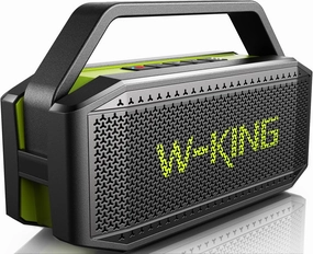 W-KING Portable Loud Bluetooth Speaker Wireless, 100W Max IPX6 Waterproof Outdoor Speaker Subwoofer, 60W Exlarge Passive Radiator- All-Round Rich Bass/40H/EQ/PowerBank/TF/AUX, Party Big Large Boombox wireless speakers,portable Bluetooth speaker,multiroom s