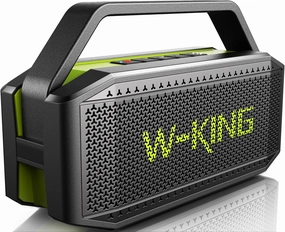 W-KING Portable Loud Bluetooth Speaker Wireless, 100W Max IPX6 Waterproof Outdoor Speaker Subwoofer, 60W Exlarge Passive Radiator- All-Round Rich Bass/40H/EQ/PowerBank/TF/AUX, Party Big Large Boombox floorstanding speakers,tower speakers,stereo floor speak