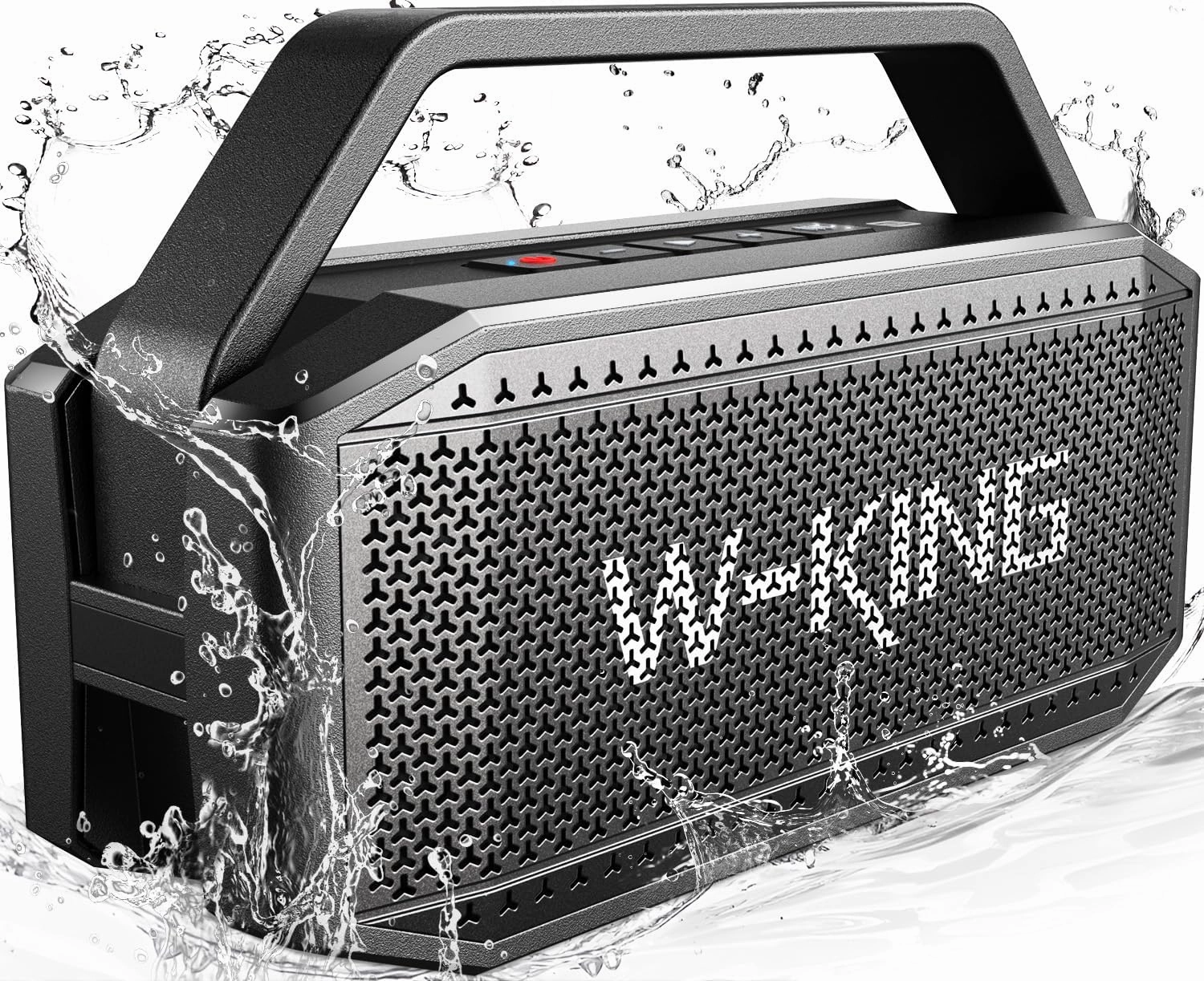 W-KING Portable Speakers Bluetooth Wireless Loud, 100W Max Waterproof Outdoor Bluetooth Speaker Big Party Large Boombox Subwoofer*2, 60W Exlarge All-Round Bass Passive Radiator/40H/PowerBank/TF/AUX/EQ floorstanding speakers,tower speakers,stereo floor spea