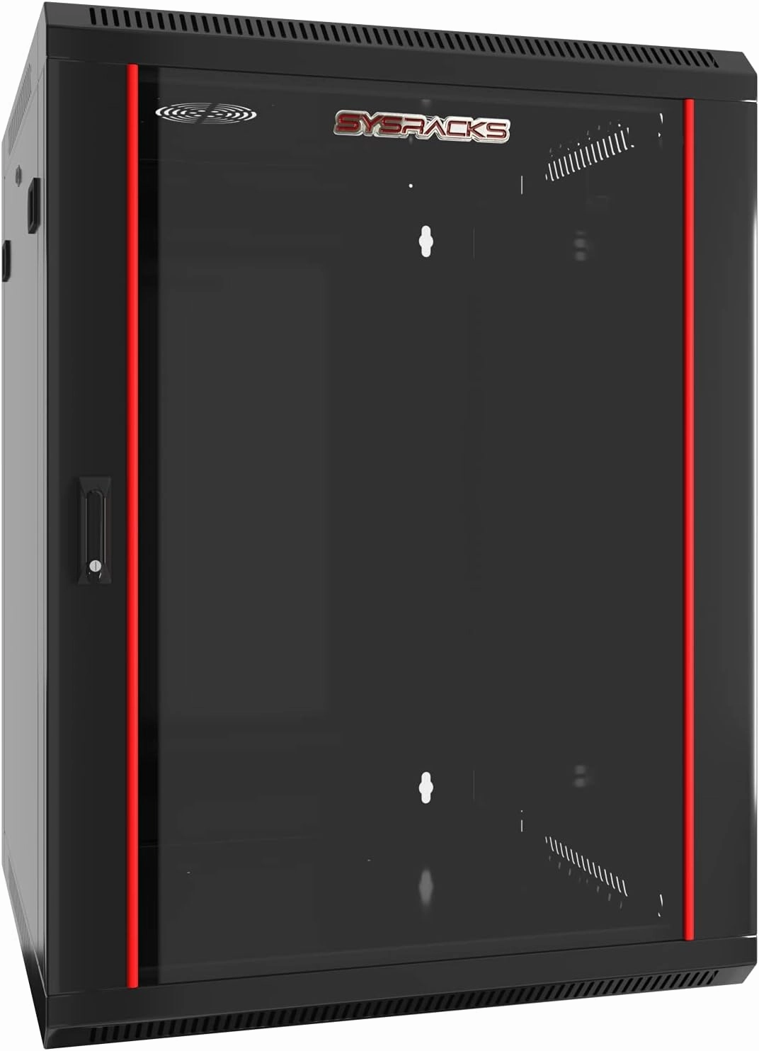 Wall Mount Server Rack Cabinet Locking Computer Cabinet Network Enclosure for Electronics Security Audio Video AV Equipment Data Rack 24-Inch Depth Server Cabinet (12U)
