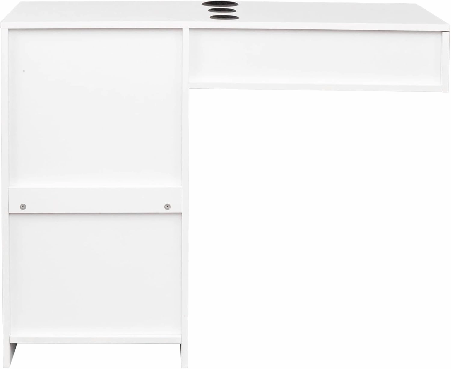 Wall Mounted Barber Shampoo Station Storage Cabinet Salon Beauty Spa Equipment for Barber Salon Shop (Barber Salon Styling Station - White)
