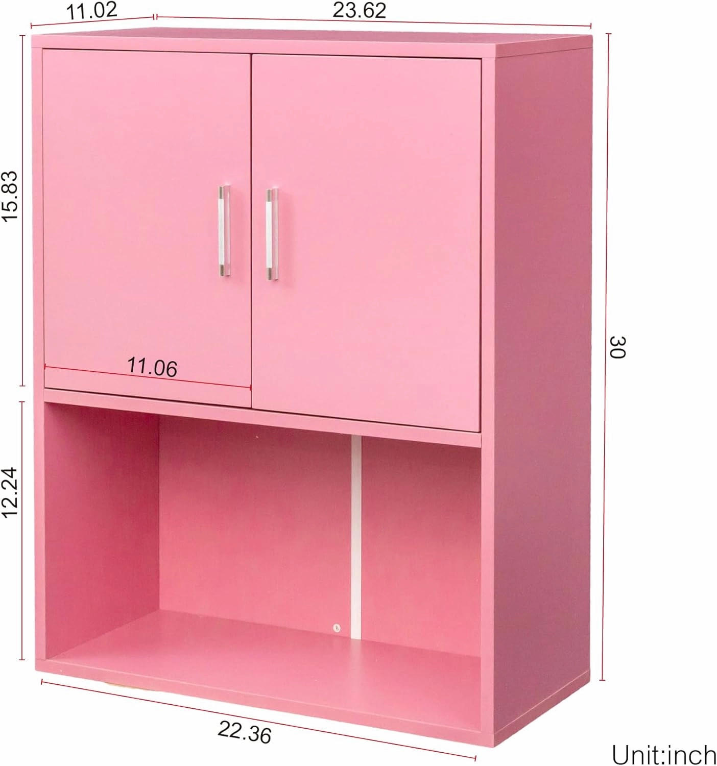 Wall Mounted Barber Shampoo Station Storage Cabinet Salon Beauty Spa Equipment for Barber Salon Shop (Pink)