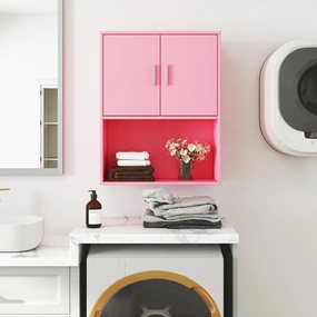 Wall Mounted Barber Shampoo Station Storage Cabinet Salon Beauty Spa Equipment for Barber Salon Shop (Pink) equipment cabinet,AV gear cabinet,component enclosure,
